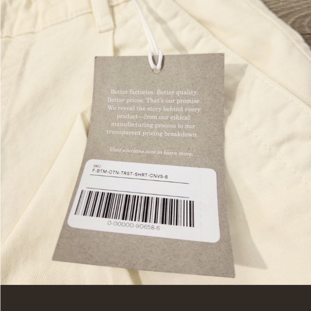Everlane The Tourist Short, High Waist, Pleated, Rolled Cuffs~Canvas ~Size 6 - Picture 10 of 12